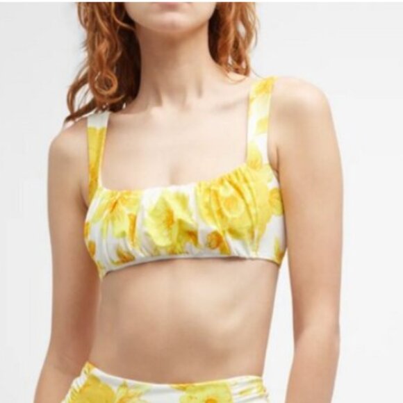 Alemais Other - Alémais 'Sonny' yellow floral swimsuit balconette top NWT S